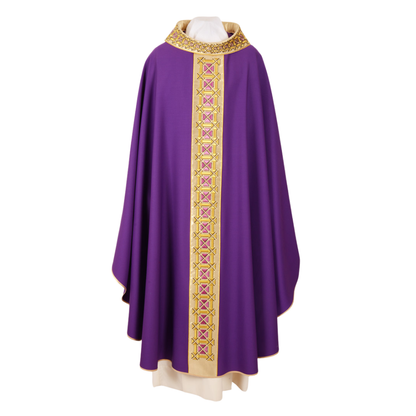 Pure Silk Geometry of Crosses Gothic Style Chasuble