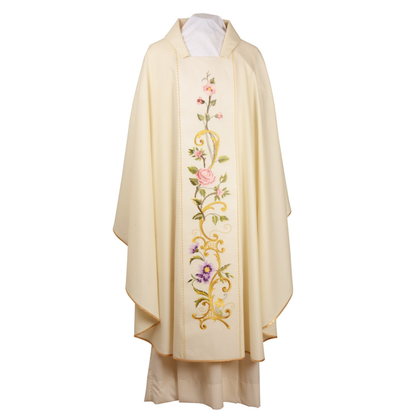 Pure Wool 'Seventh Century' Embroidered Chasuble - Available in 3 Liturgical Colours