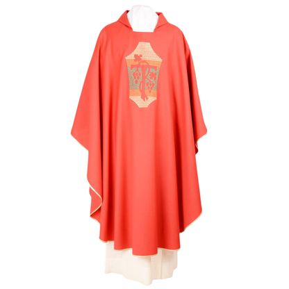Pure Wool Concelebration Grapes Chasuble - Available in 4 Liturgical Colours