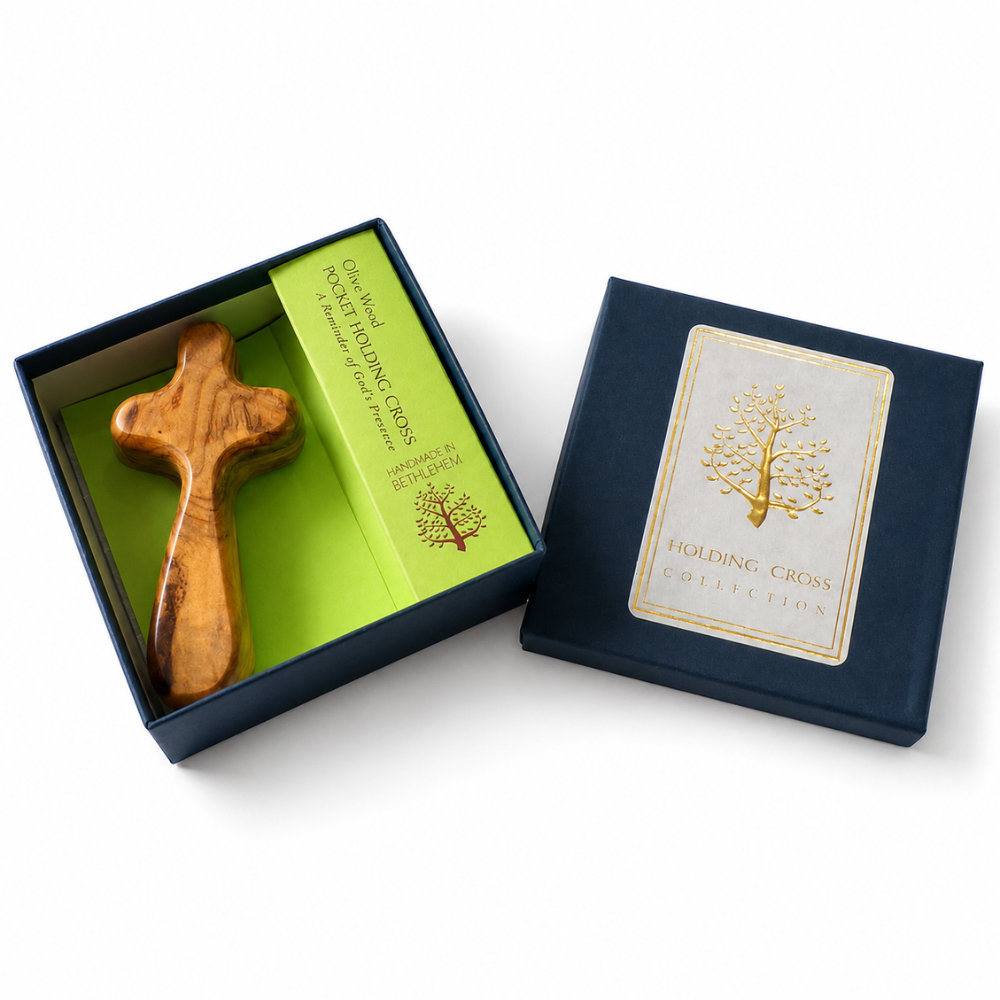 Pocket Holding Cross in Blue Box