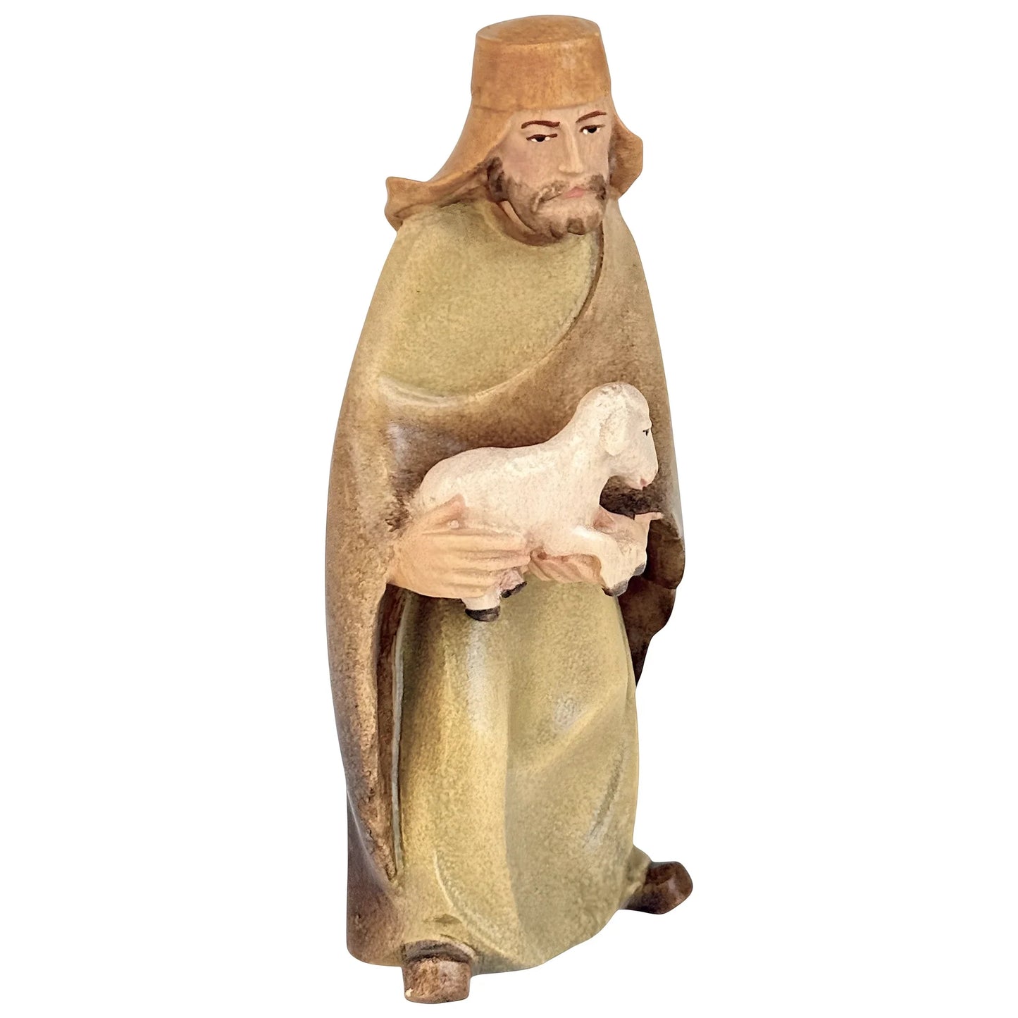 Shepherd with Lamb in Maple Wood
