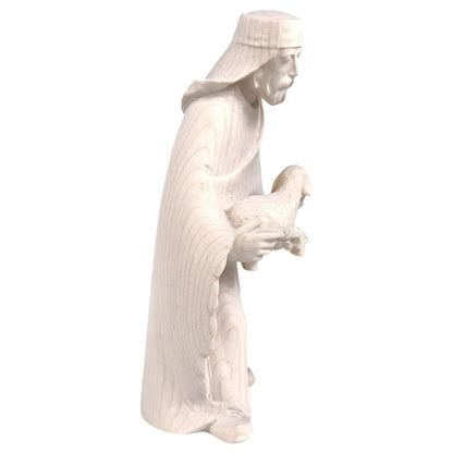 Shepherd with Lamb in Maple Wood