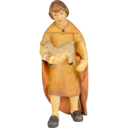 Shepherd with Lamb in Maple Wood
