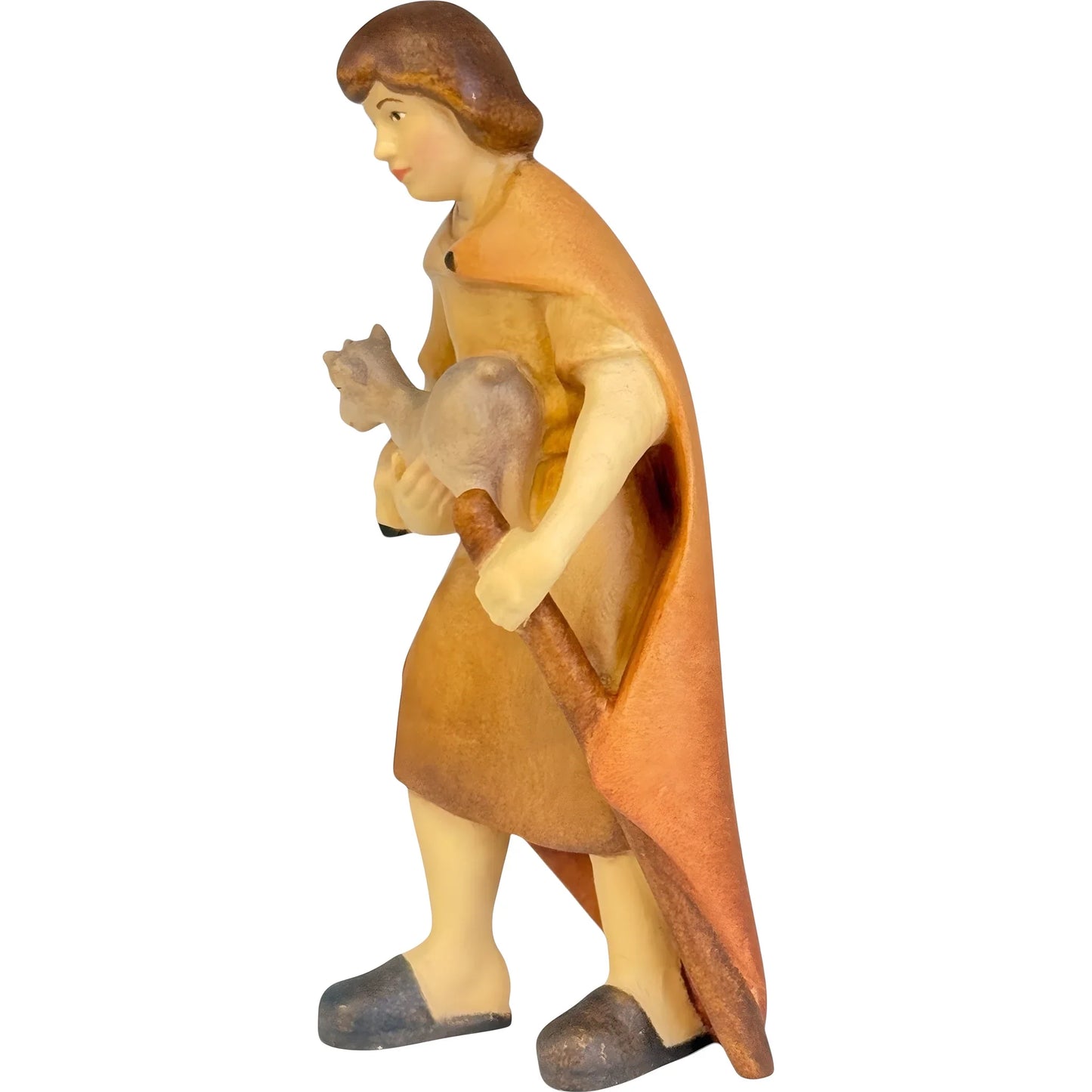 Shepherd with Lamb in Maple Wood