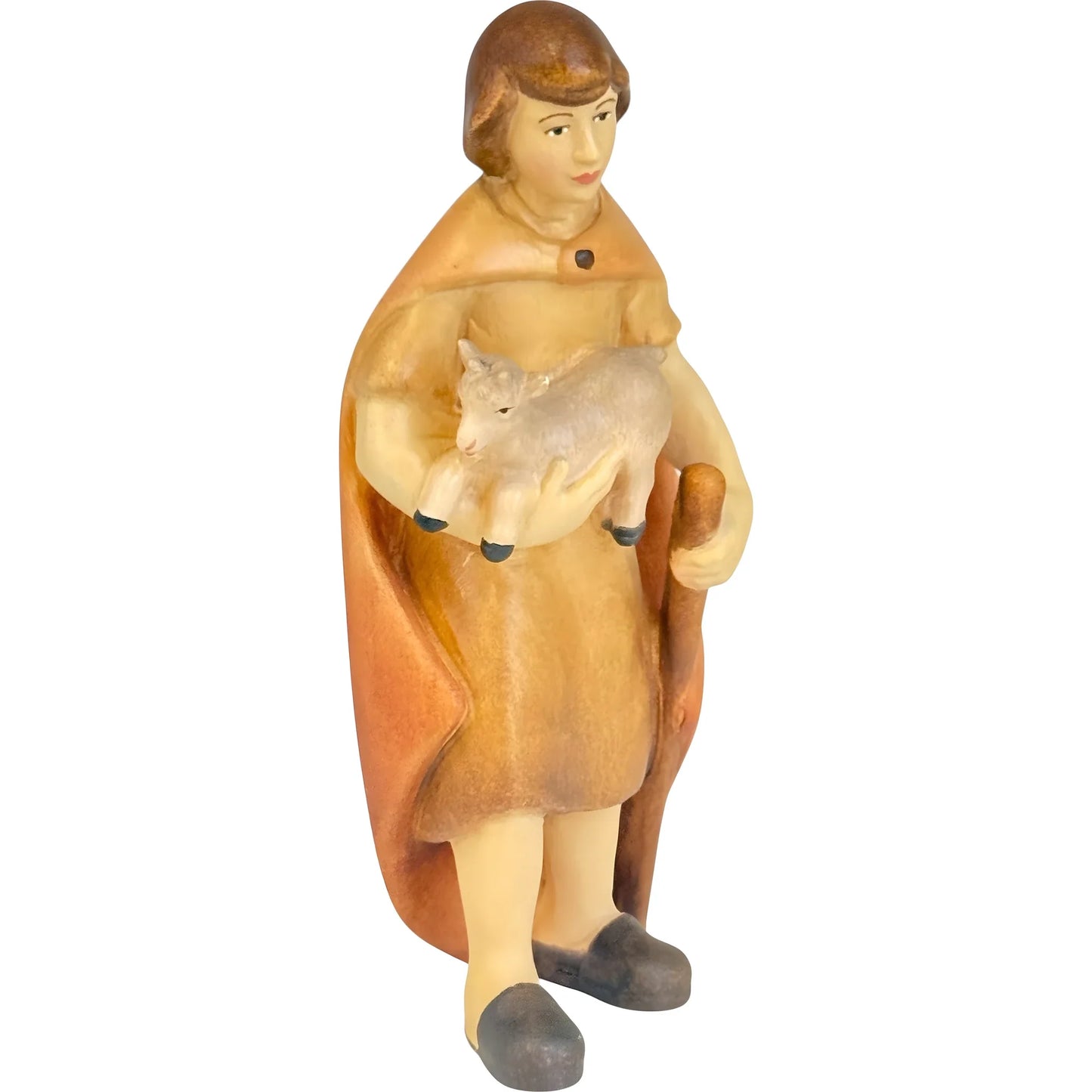 Shepherd with Lamb in Maple Wood