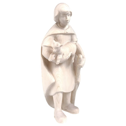 Shepherd with Lamb in Maple Wood
