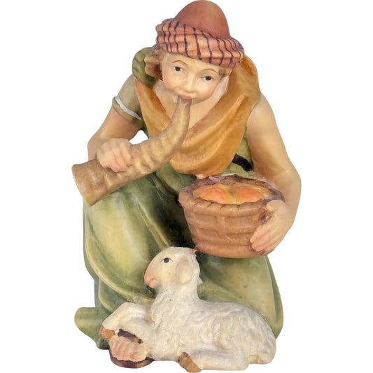 Shepherd with Horn and Lamb - Maple Wood