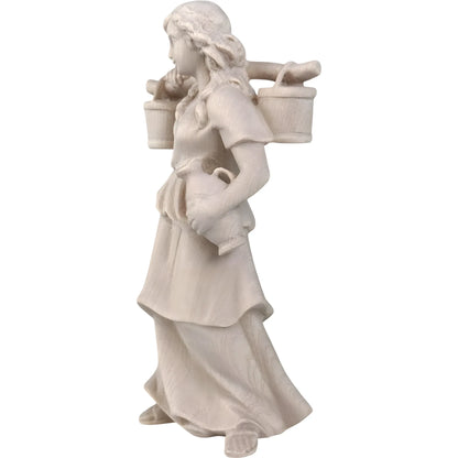 Shepherdess Carrying Water - Maple Wood