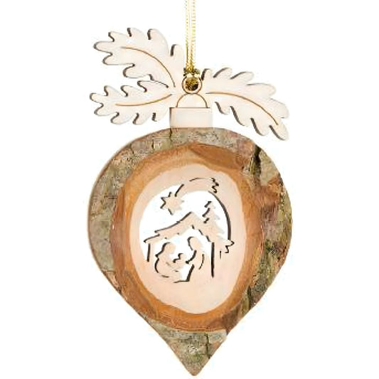 Droplet Nativity Scene in Natural Gardena Wood | 9 cm