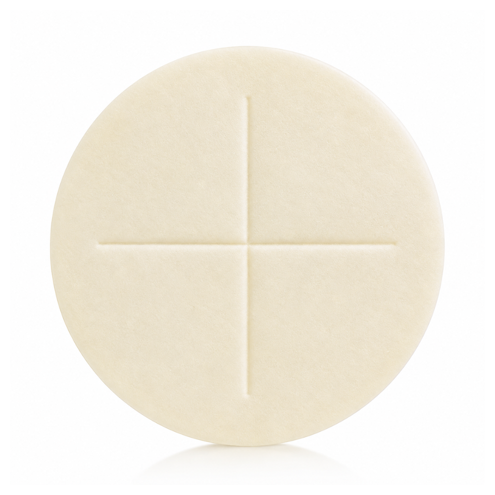 2 3/4" Priest's Altar Bread — Single Cross Sealed Edge, Box of 50