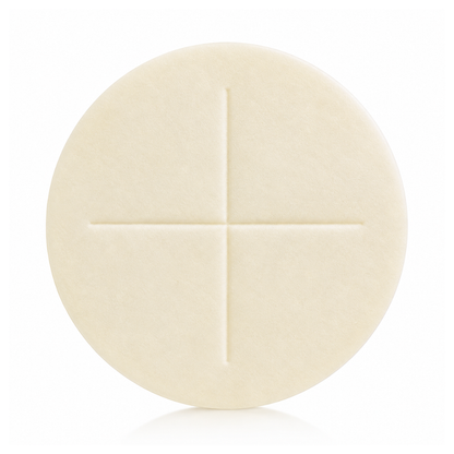 2 3/4" Priest's Altar Bread — Single Cross Sealed Edge, Box of 50