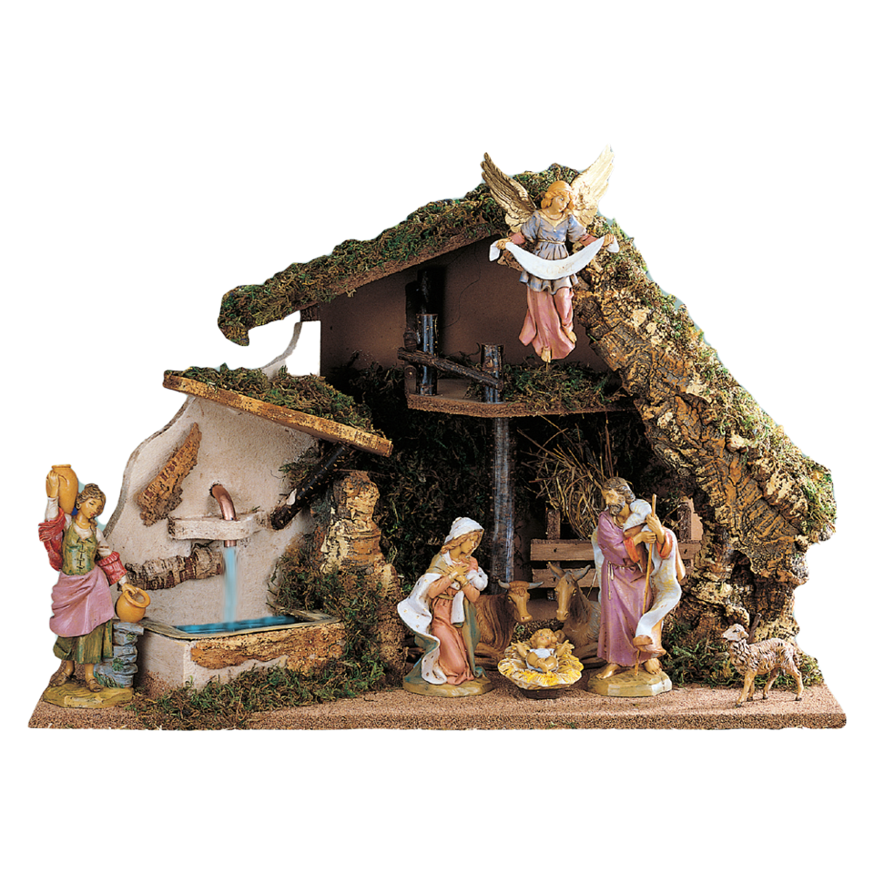 Fontanini 8 Piece Nativity Figure Set with Stable