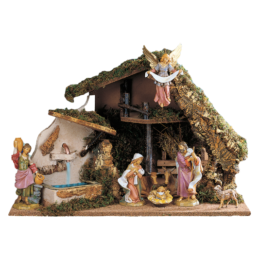 Fontanini 8 Piece Nativity Figure Set with Stable