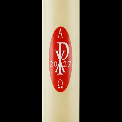 Red Chi-Rho Paschal Candle