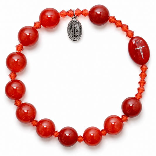 Red Onyx Rosary Bracelet