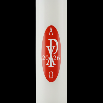 Red Chi-Rho Paschal Candle
