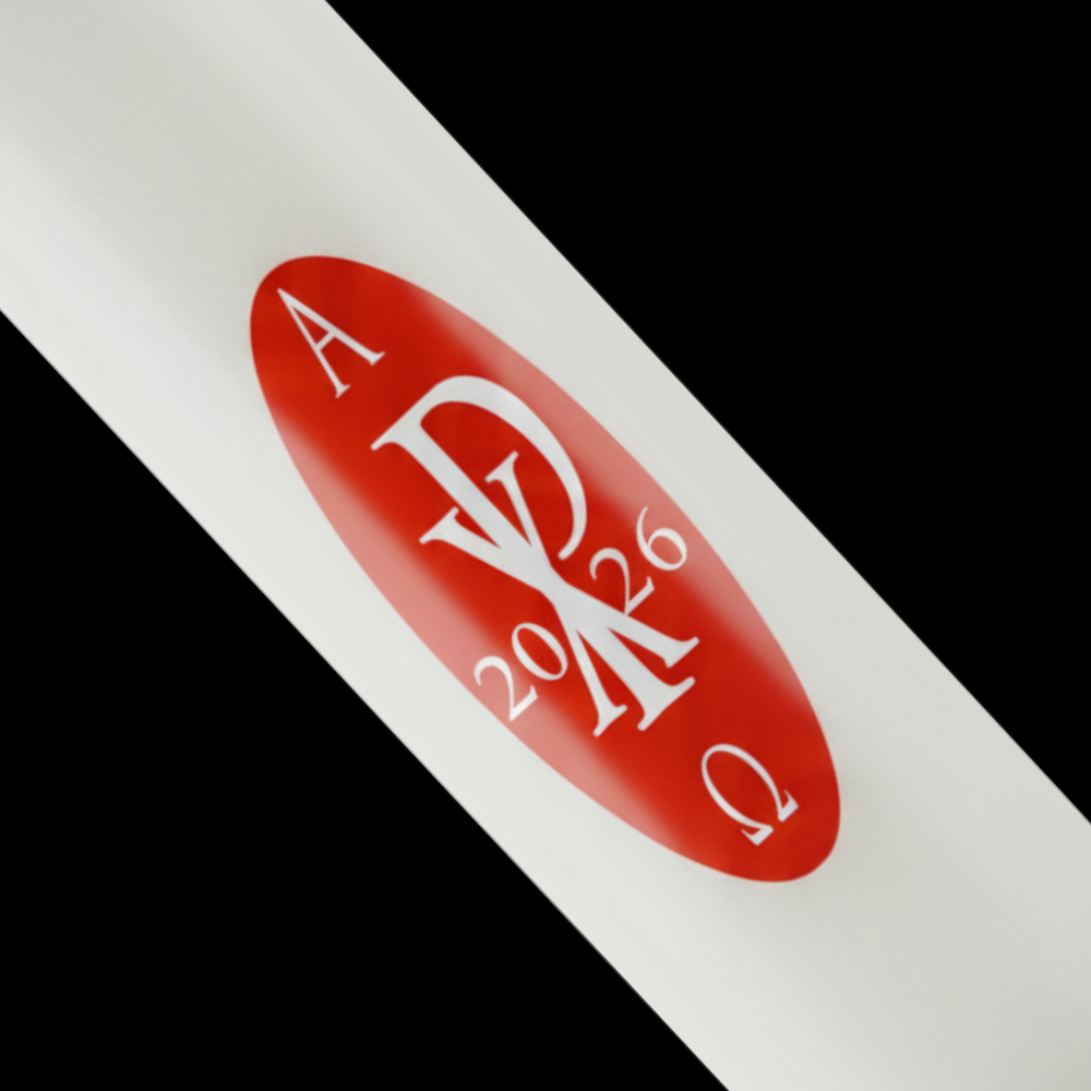 Red Chi-Rho Paschal Candle