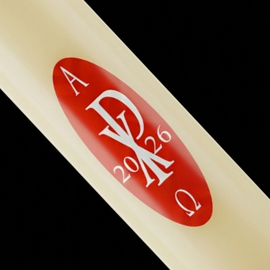 Red Chi-Rho Paschal Candle