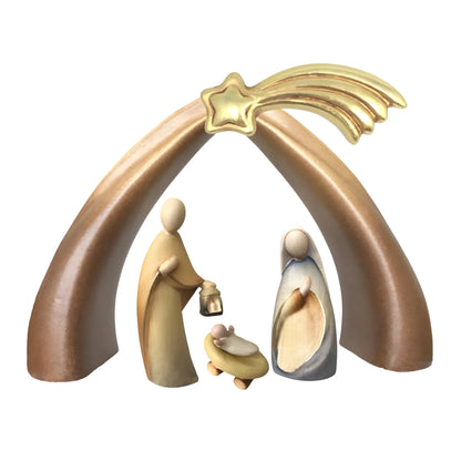Holy Family with Crib - Maple Wood