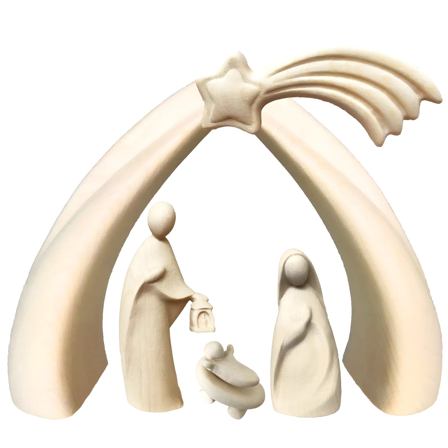 Holy Family with Crib - Maple Wood