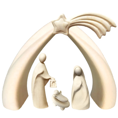 Holy Family with Crib - Maple Wood