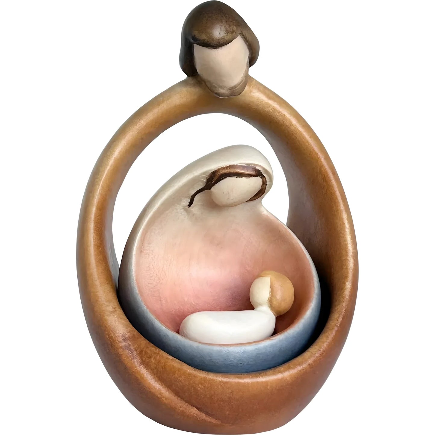 Sacred Family Modern Minimalist Nativity Scene - Wood Sculpture
