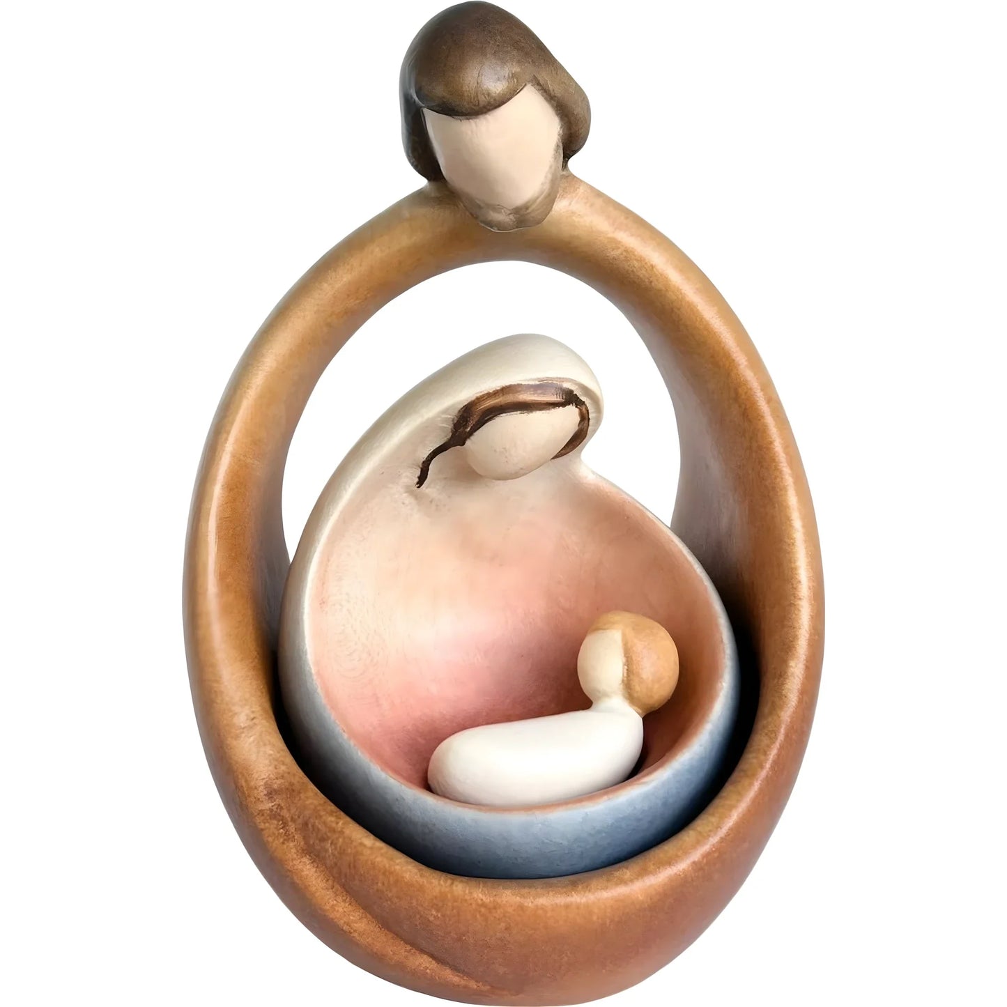 Sacred Family Modern Minimalist Nativity Scene - Wood Sculpture