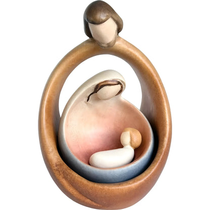 Sacred Family Modern Minimalist Nativity Scene - Wood Sculpture