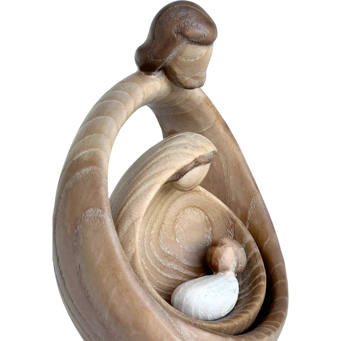 Sacred Family Modern Minimalist Nativity Scene - Wood Sculpture