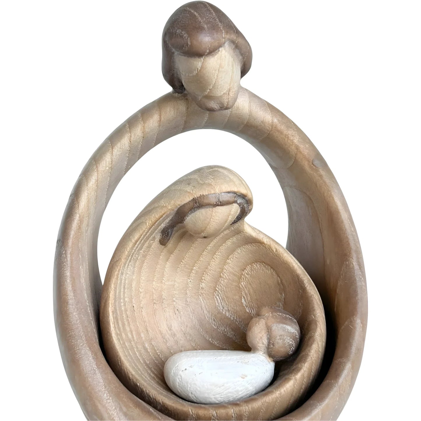 Sacred Family Modern Minimalist Nativity Scene - Wood Sculpture