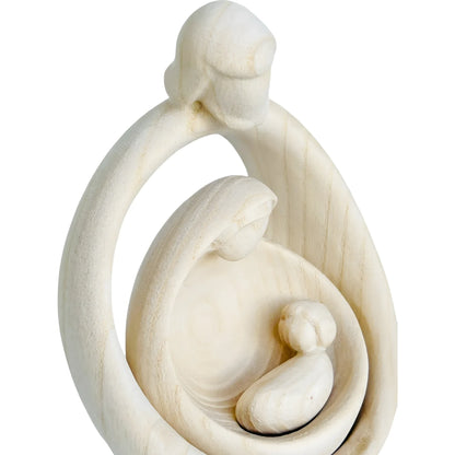 Sacred Family Modern Minimalist Nativity Scene - Wood Sculpture