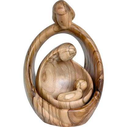 Sacred Family Modern Minimalist Nativity Scene - Wood Sculpture