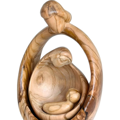 Sacred Family Modern Minimalist Nativity Scene - Wood Sculpture