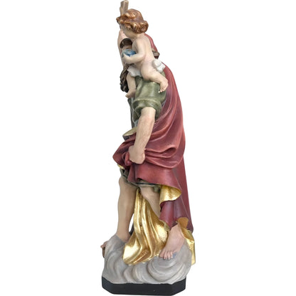 Saint Christopher, Patron Saint of Travelers, Wood Carving from Val Gardena