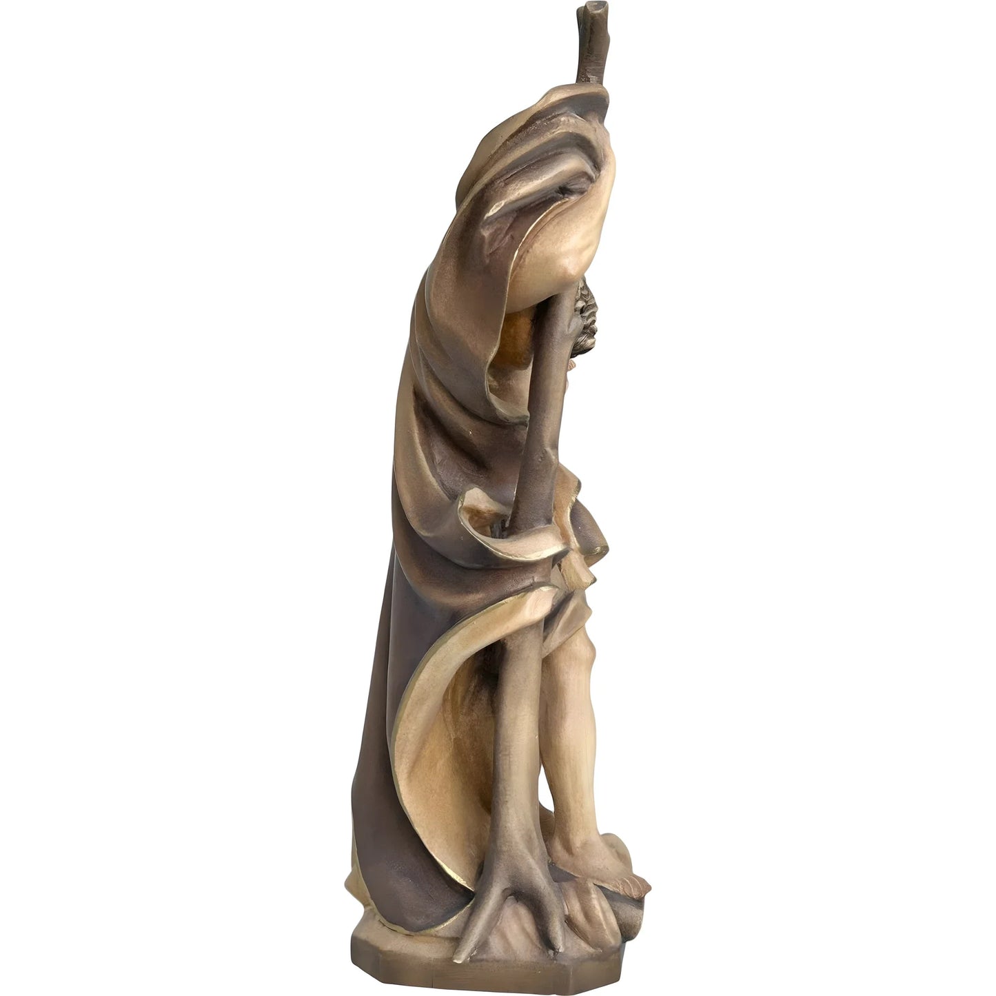 Saint Christopher, Patron Saint of Travelers, Wood Carving from Val Gardena