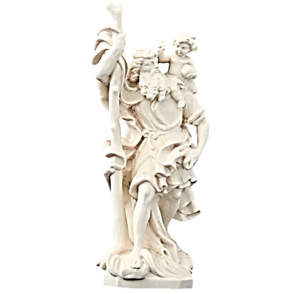 Saint Christopher, Patron Saint of Travelers, Wood Carving from Val Gardena