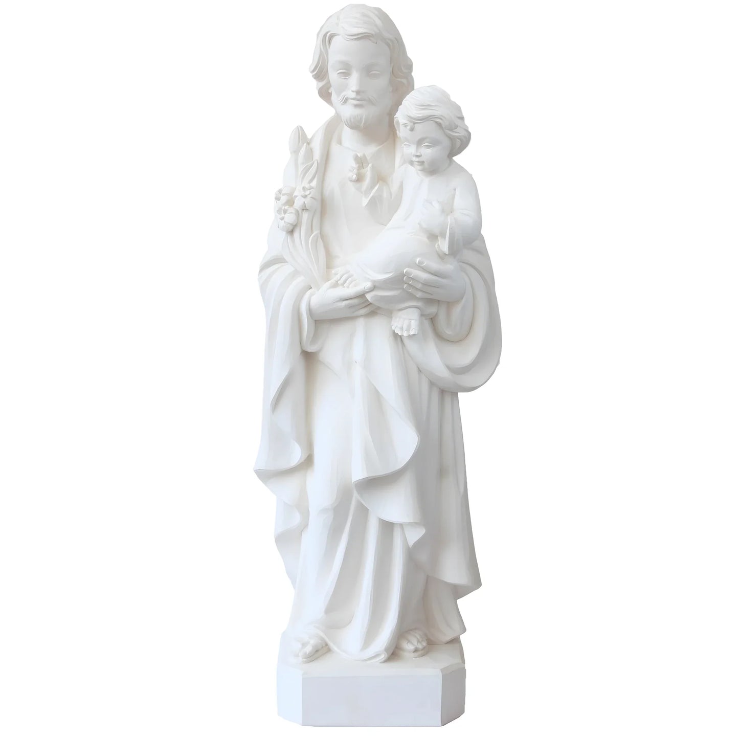Saint Joseph with Child and Lily, Fiberglass Statue