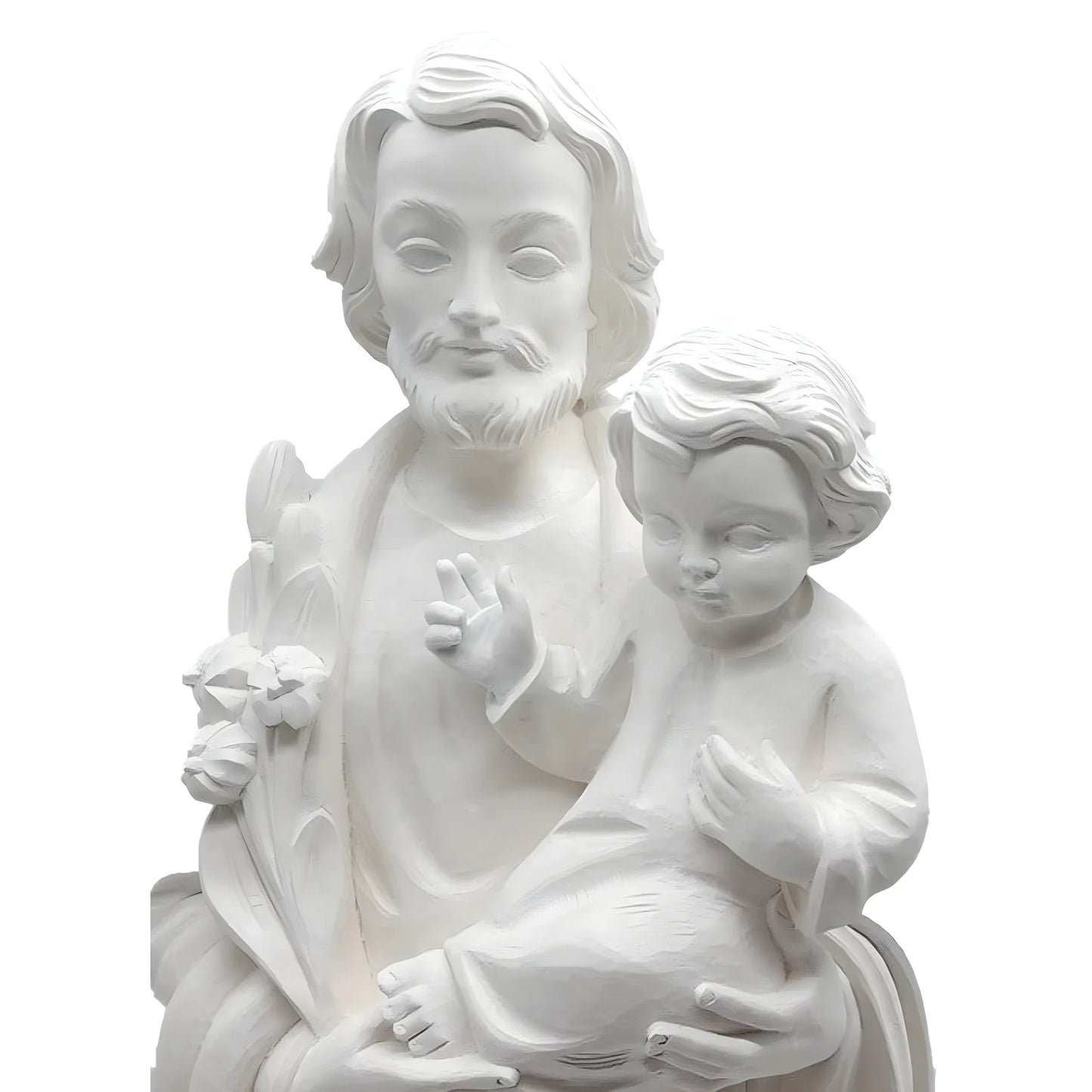 Saint Joseph with Child and Lily, Fiberglass Statue