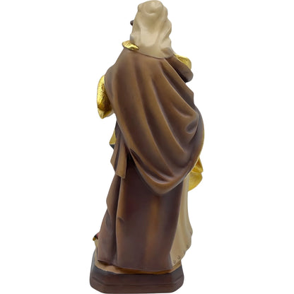 Sculpture Saint Agnes in Maple and Linden Wood