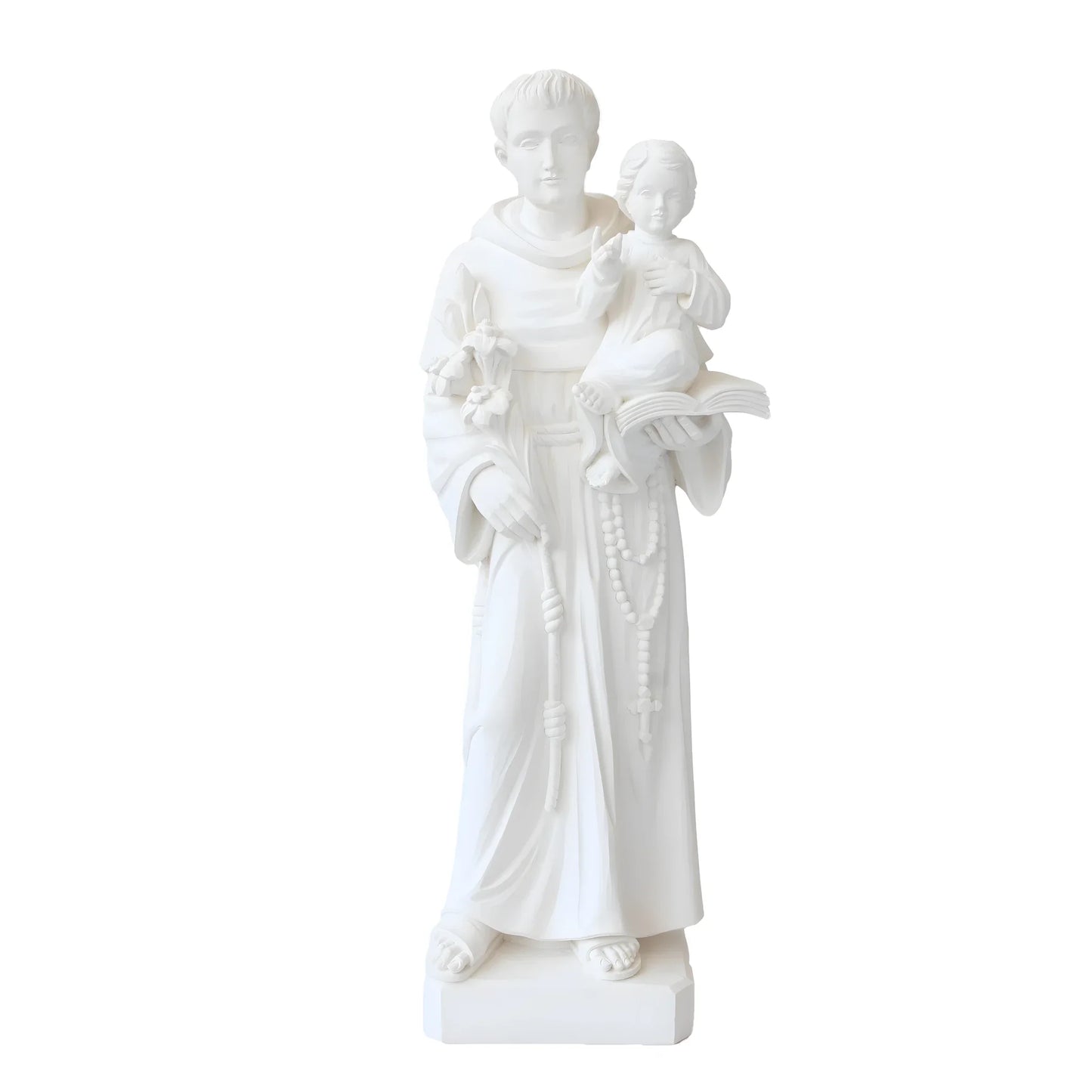Saint Anthony of Padua in Fiberglass with the Child and the Blessing Gesture