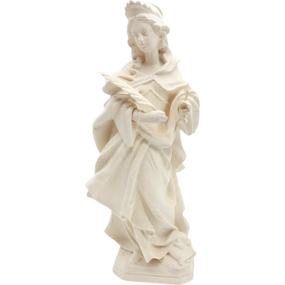 Saint Ursula Guide and Martyr, Hand-Carved Wood Statue from Val Gardena