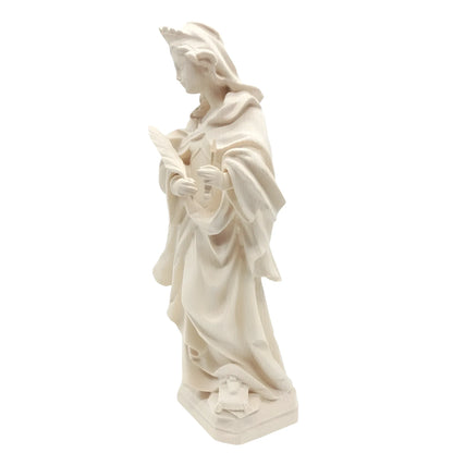 Saint Ursula Guide and Martyr, Hand-Carved Wood Statue from Val Gardena