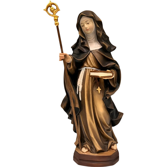 Saint Aldegundis of Maubeuge with Crozier and Book