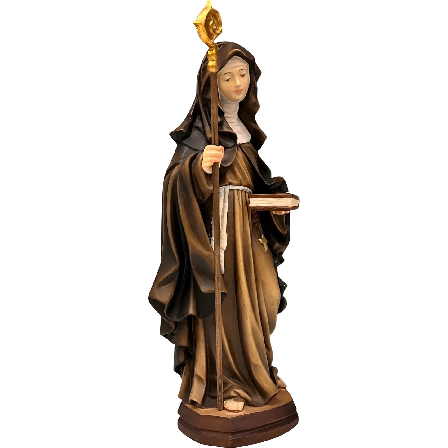 Saint Aldegundis of Maubeuge with Crozier and Book