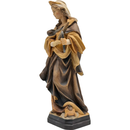 Saint Apollonia Carved Wood Statue, Patron Saint of Dentists