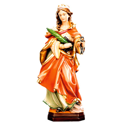 Saint Apollonia Carved Wood Statue, Patron Saint of Dentists