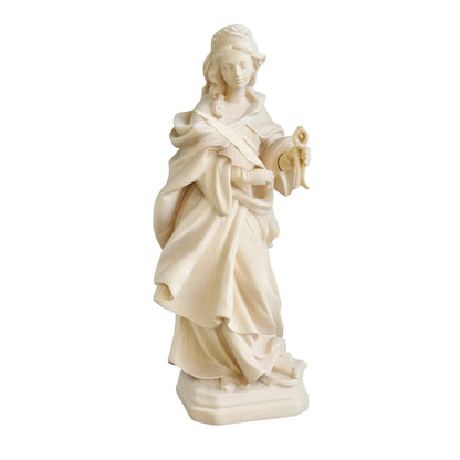 Saint Apollonia Carved Wood Statue, Patron Saint of Dentists