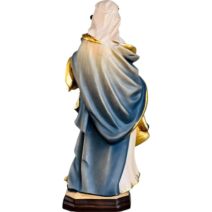 Santa Barbara with Tower: Handcrafted Wood Carving from Val Gardena