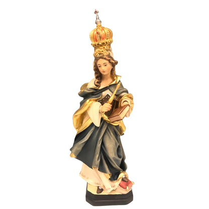 Saint Cunigunde Hand-Painted Wood Statue