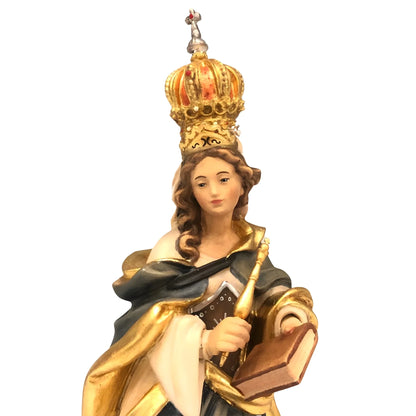 Saint Cunigunde Hand-Painted Wood Statue